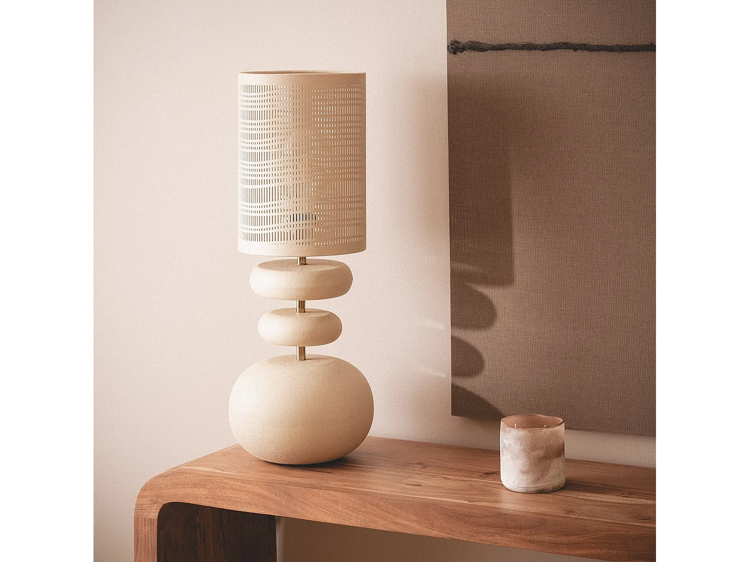 Lampe à Poser Métal Dhruv Beige