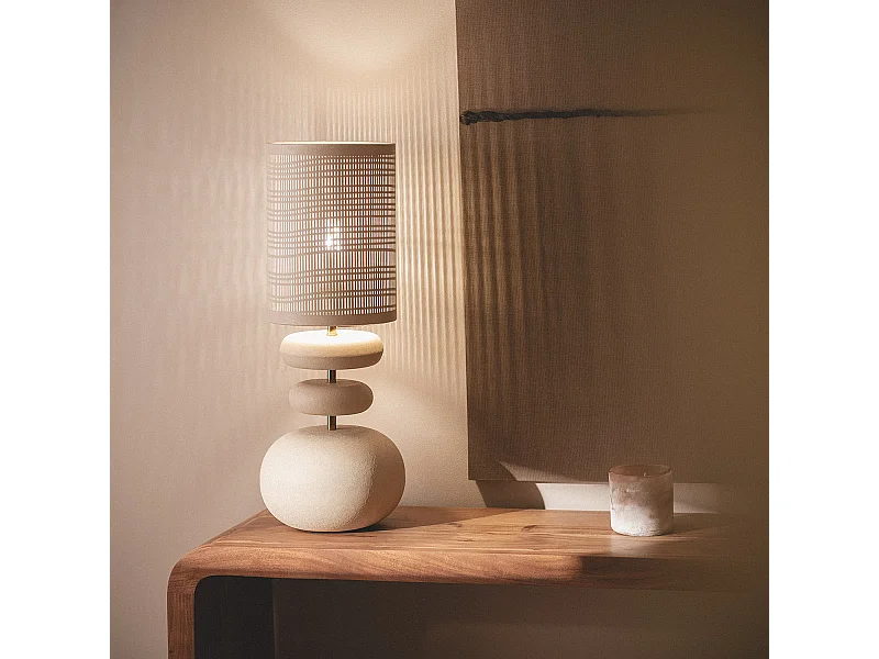 Lampe à Poser Métal Dhruv Beige