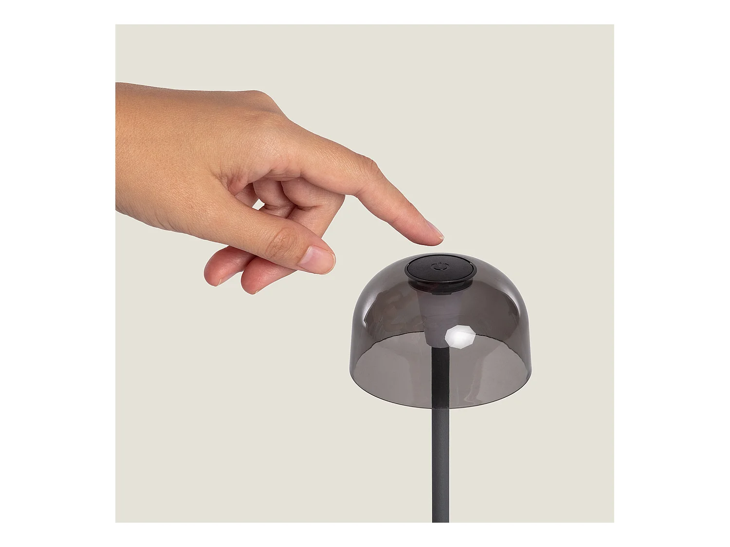 Lampe à Poser LED Portable Extérieur Métal avec Batterie Rechargeable Lendora Gris