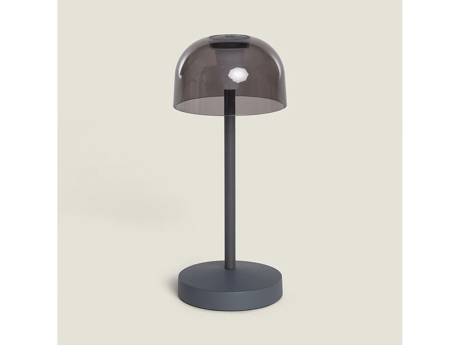 Lampe à Poser LED Portable pour Extérieur Métal avec Batterie Rechargeable Lendora Smoke Gris