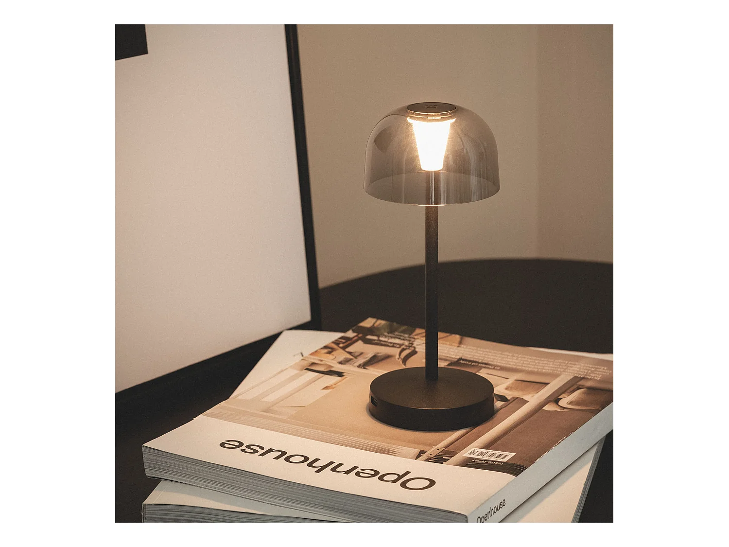 Lampe à Poser LED Portable Extérieur Métal avec Batterie Rechargeable Lendora Terre cuite