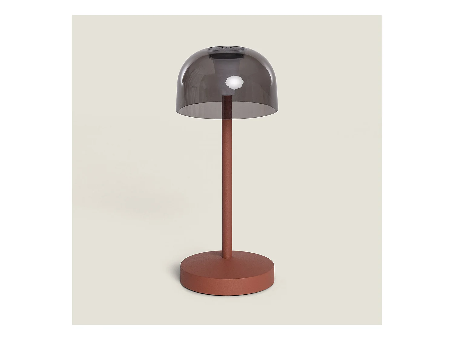 Lampe à Poser LED Portable Extérieur Métal avec Batterie Rechargeable Lendora Terre cuite