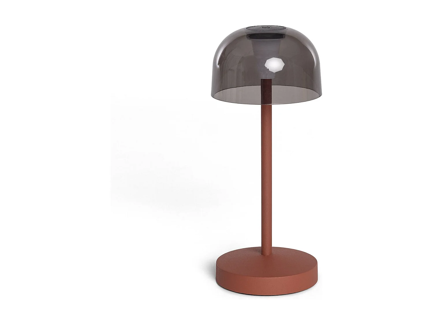 Lampe à Poser LED Portable pour Extérieur Métal avec Batterie Rechargeable Lendora Smoke Terre cuite