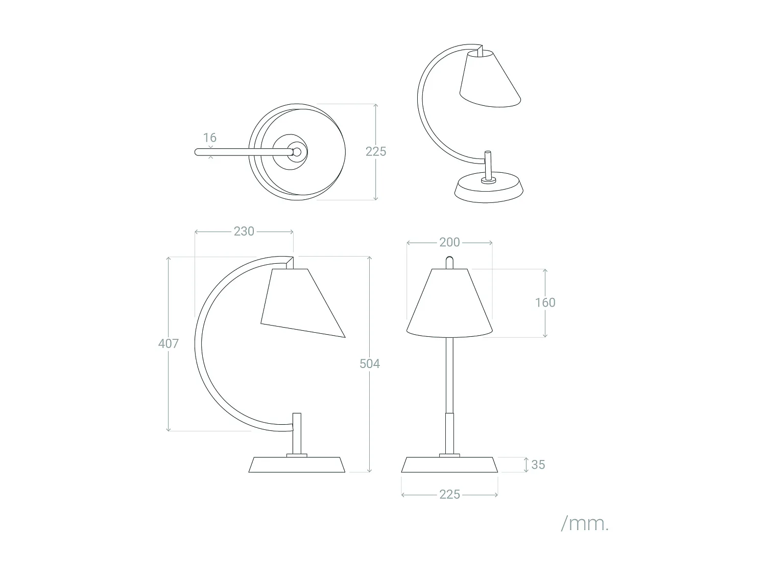 Lampe à Poser Métal Edern Doré