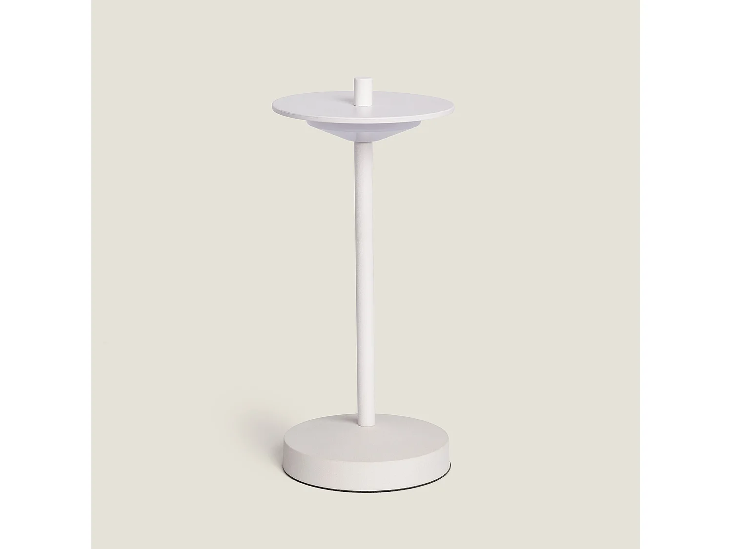 Lámpara de Mesa LED Portátil para Exterior Metal con Batería Recargable Estepona Blanco