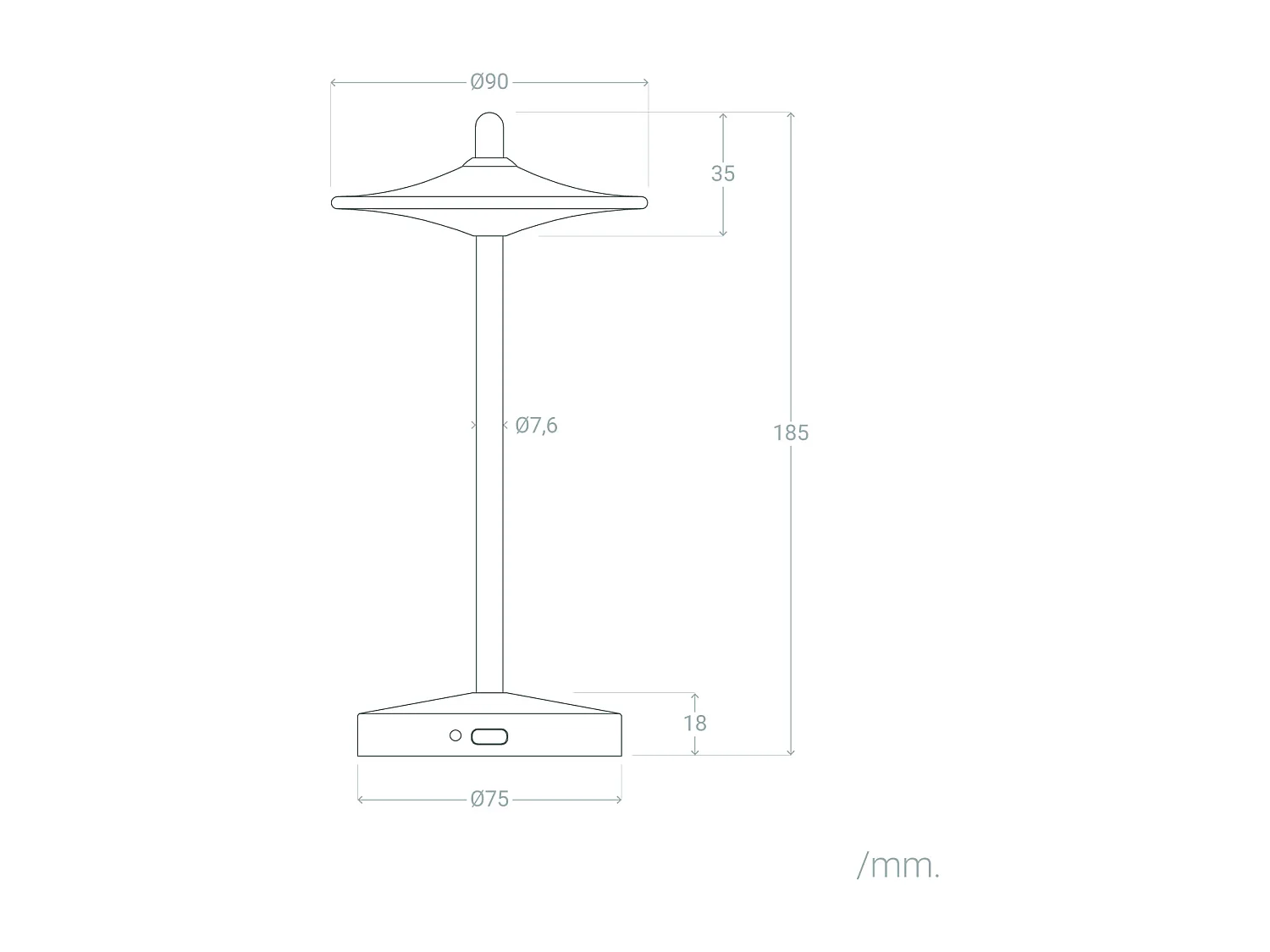Lampe à Poser LED Portable Extérieure Métal avec Batterie Rechargeable Estepona Blanc