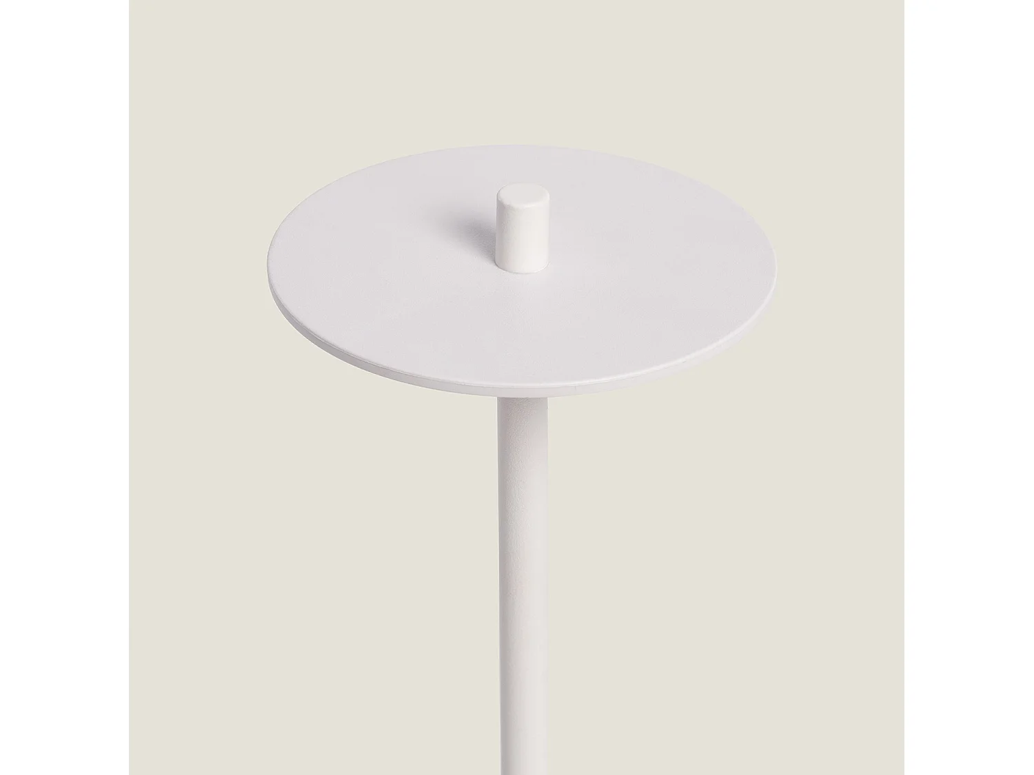 Lámpara de Mesa LED Portátil para Exterior Metal con Batería Recargable Estepona Blanco
