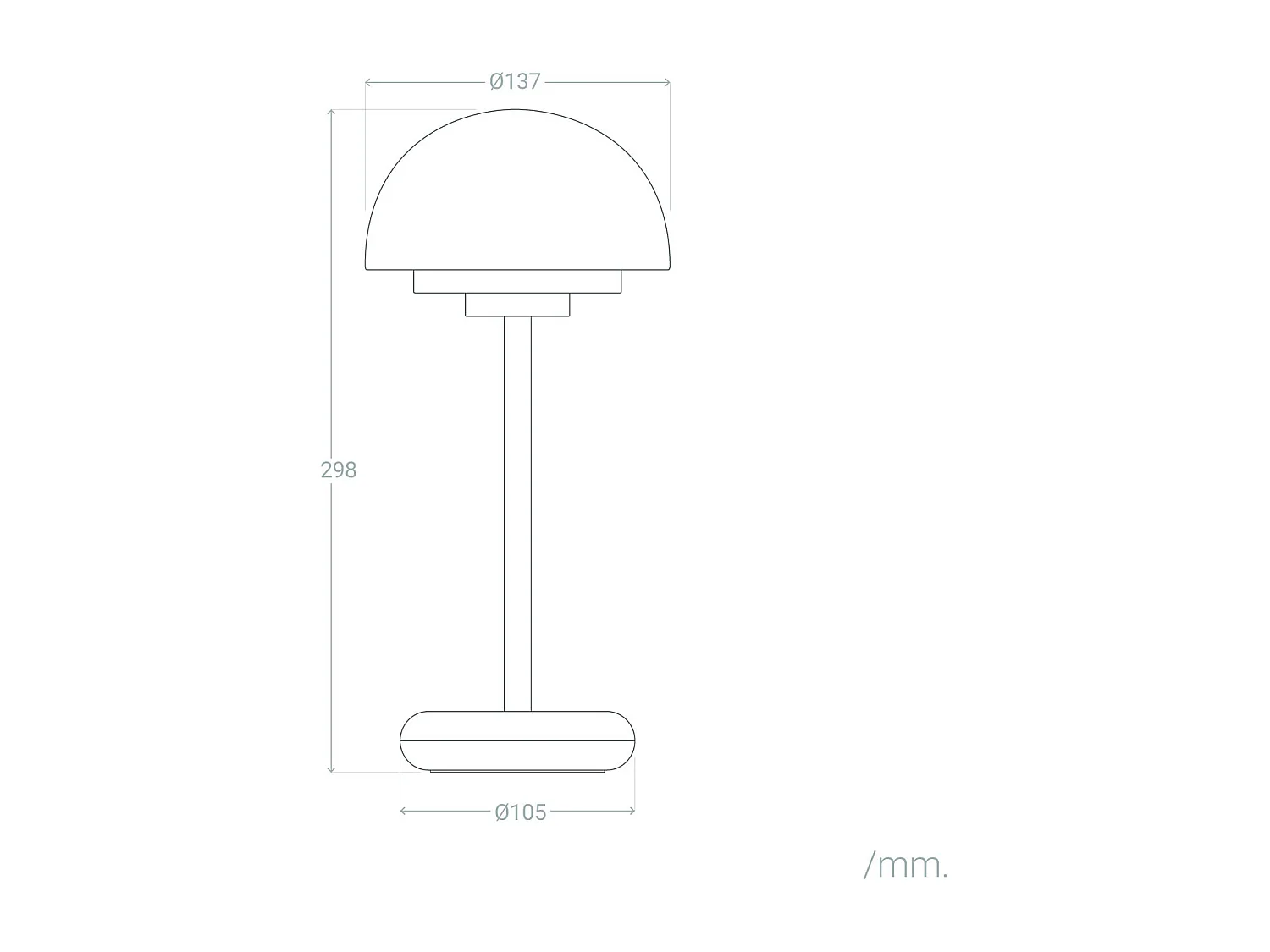Lampe à Poser LED 2W Portable avec Batterie USB Rechargeable Katuma Blanc