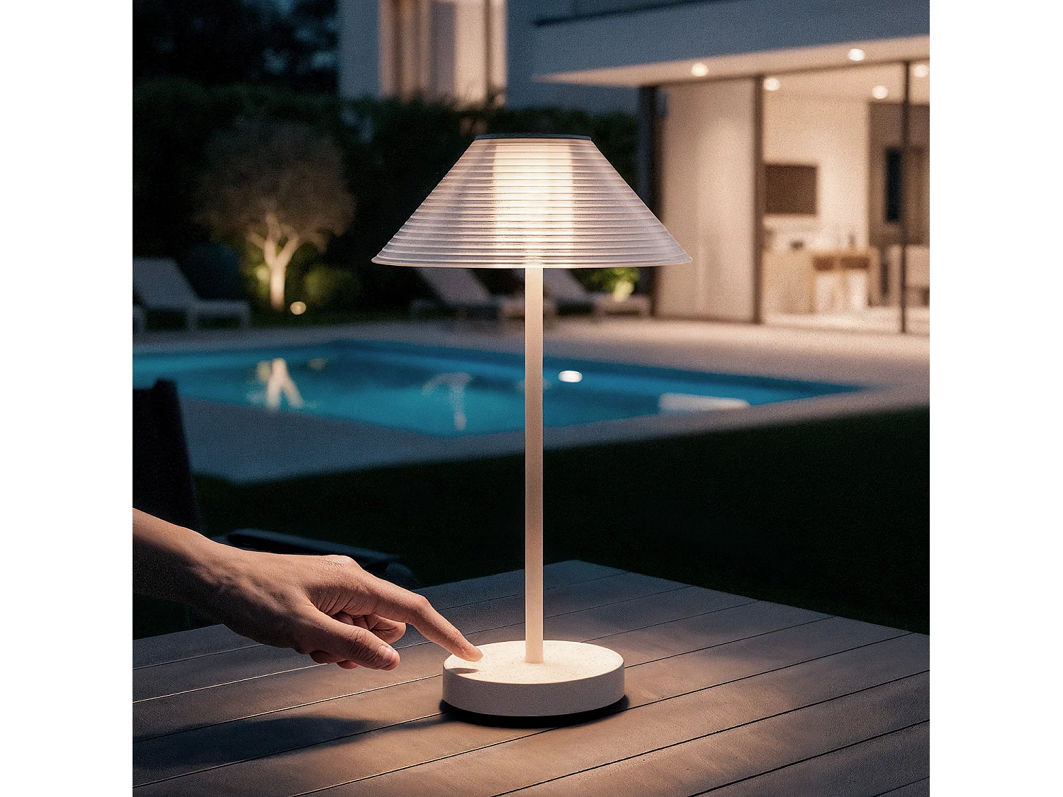 Lampada da Tavolo LED 2W Portatile con Batteria USB Ricaricabile Katuma Bianco