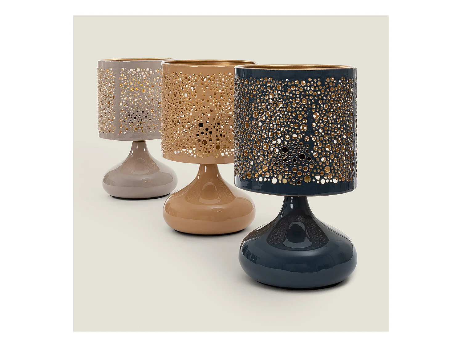 Lampe à Poser Métal Harish Bleu