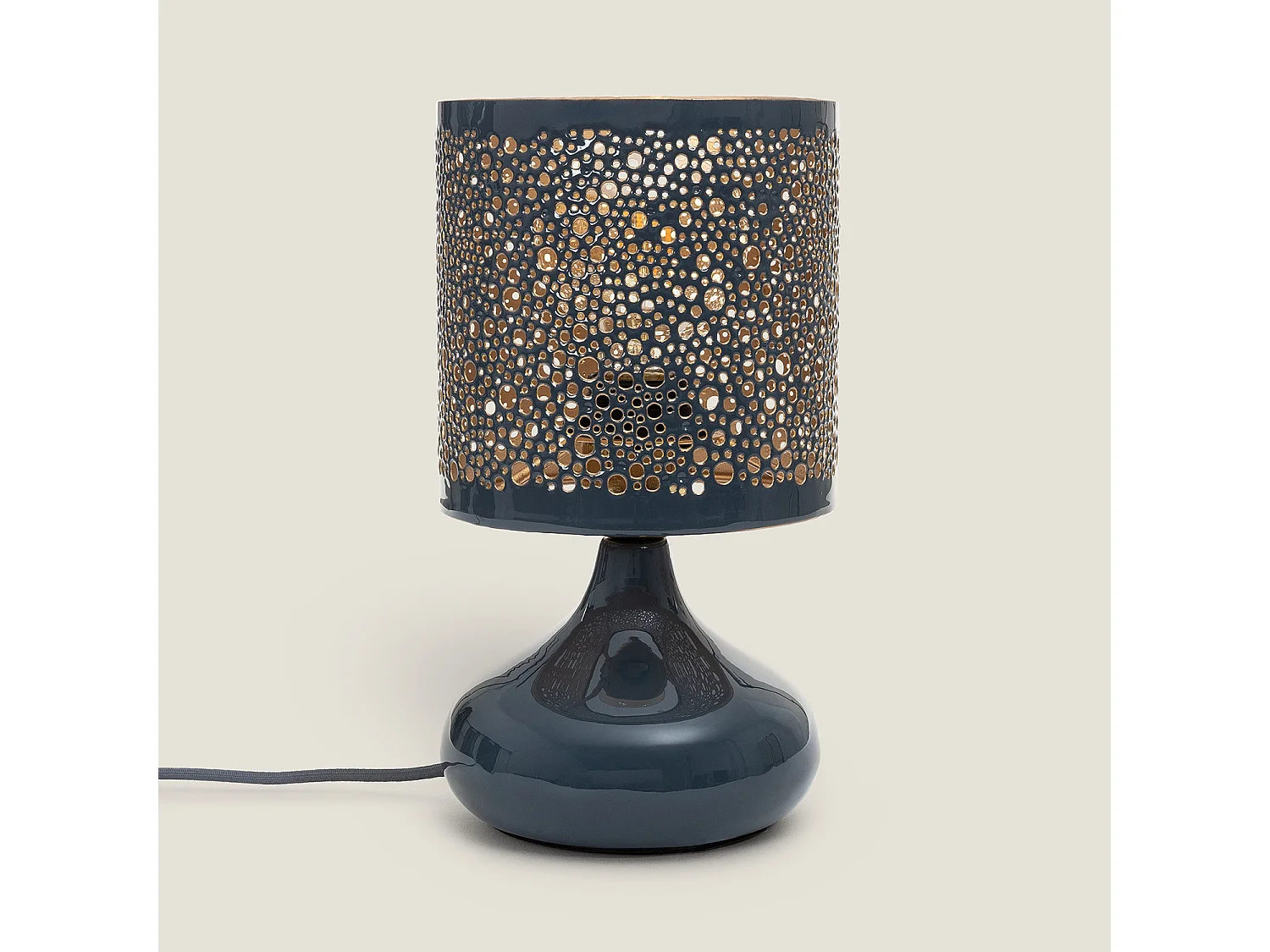 Lampada da Tavolo Metallo Harish Azzurro