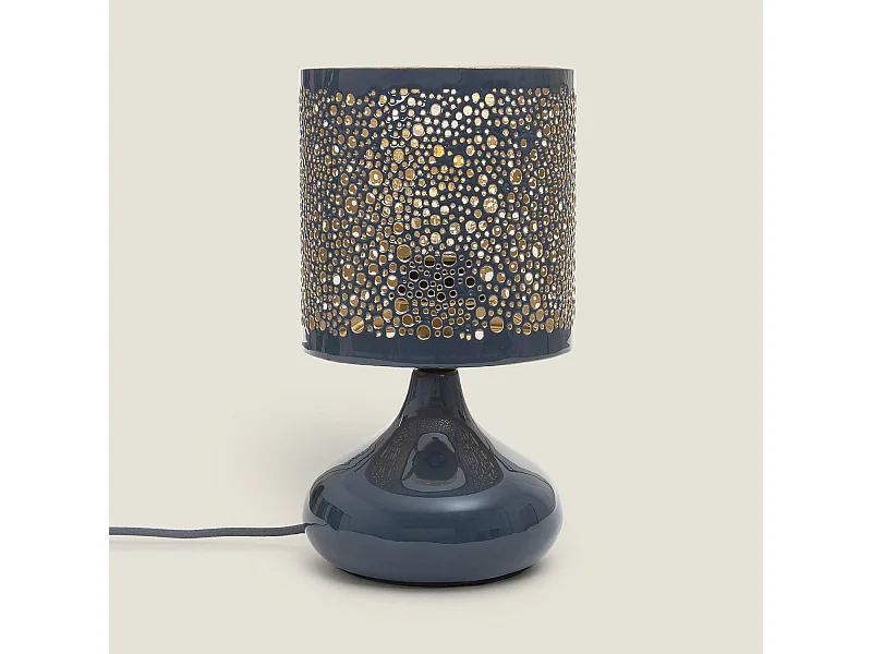 Lampada da Tavolo Metallo Harish Azzurro