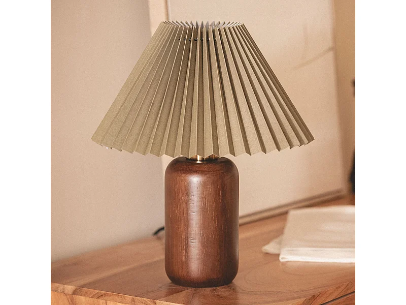 Lampe à Poser Bois Silene Vert kaki