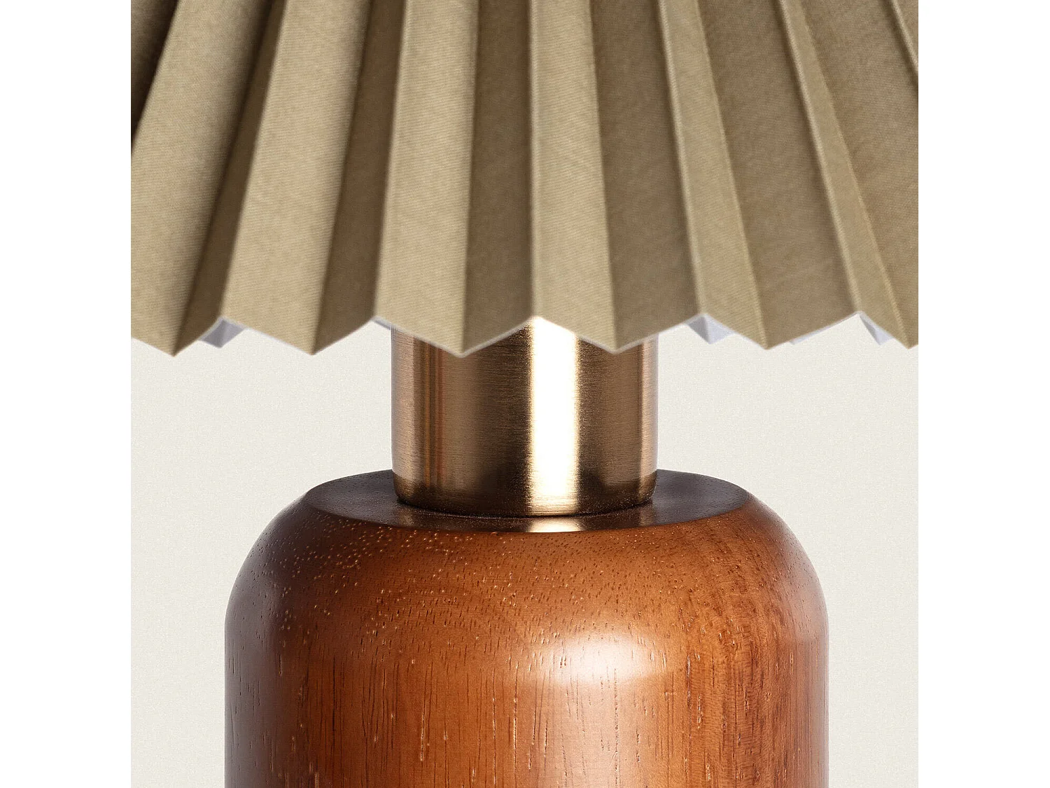 Lampada da Tavolo Legno Silene Verde Cachi