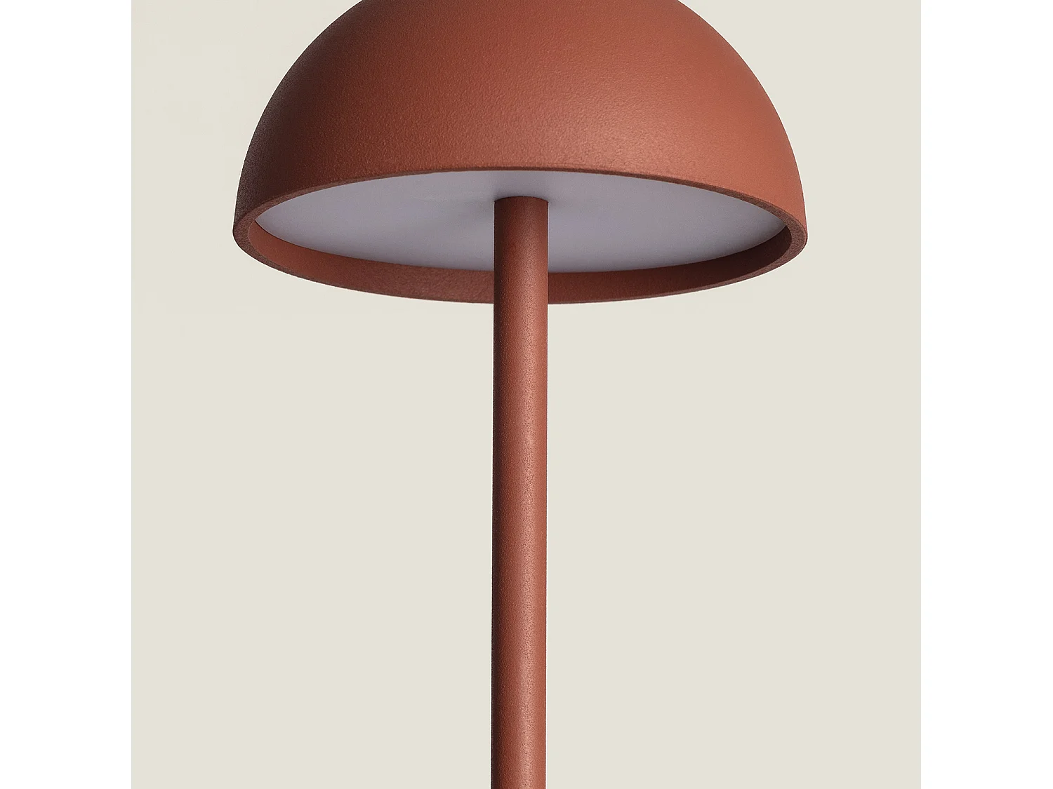 Lampe à Poser LED Portable Extérieure Métal avec Batterie Rechargeable Pirinoa Terre cuite