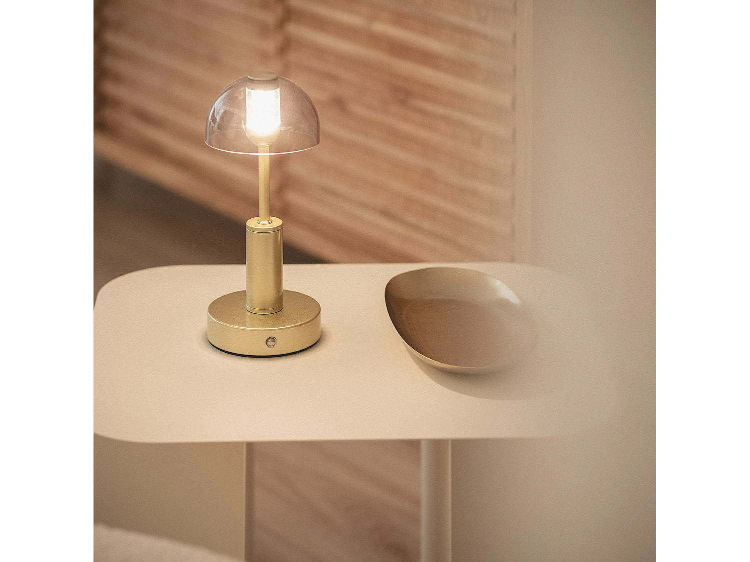 Lampada da Tavolo LED Portatile con Batteria USB Ricaricabile Ludza Oro