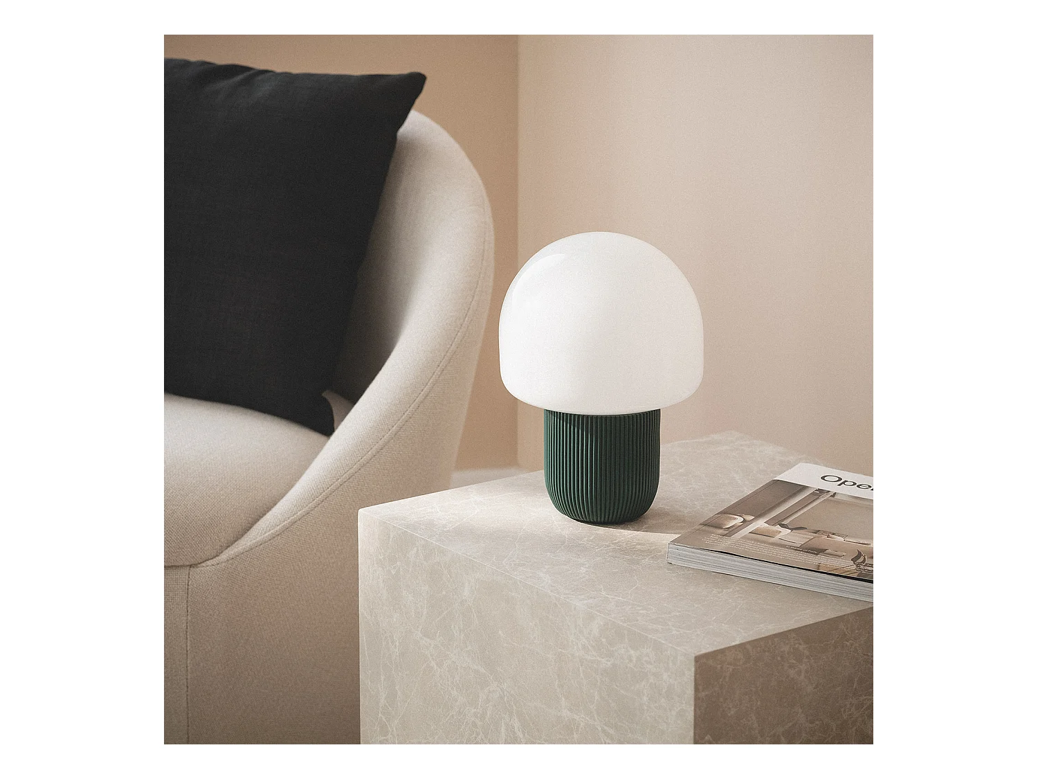 Lampe à Poser Résine Nacune Vert