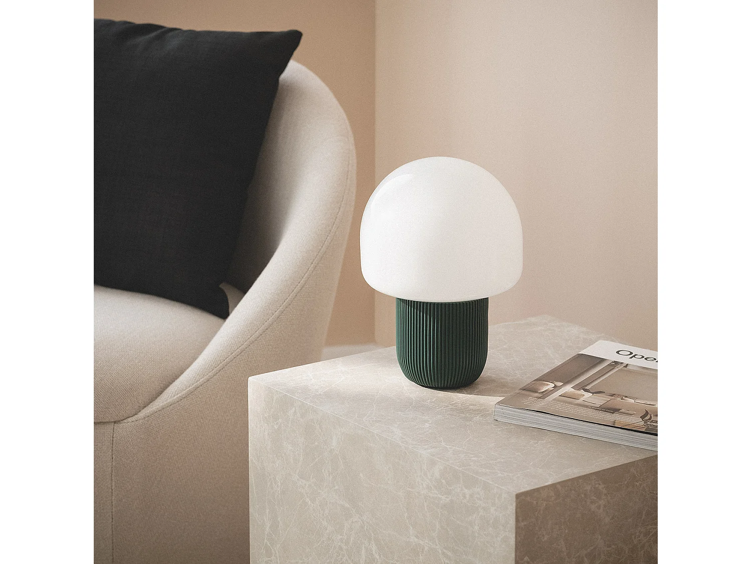 Lampe à Poser Résine Nacune Vert