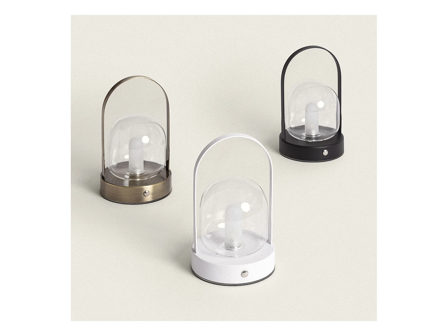 Lampe à Poser LED 3W Portable avec Batterie Rechargeable USB Olena Noir