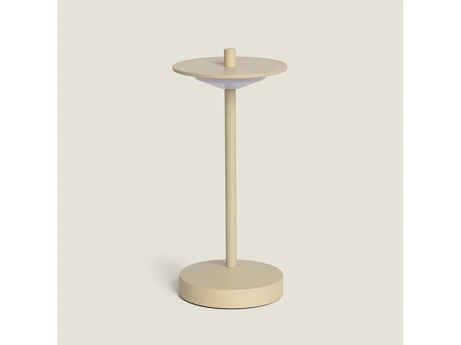 Lampada da Tavolo LED Portatile per Esterni Metallo con Batteria USB Ricaricabile Estepona Beige