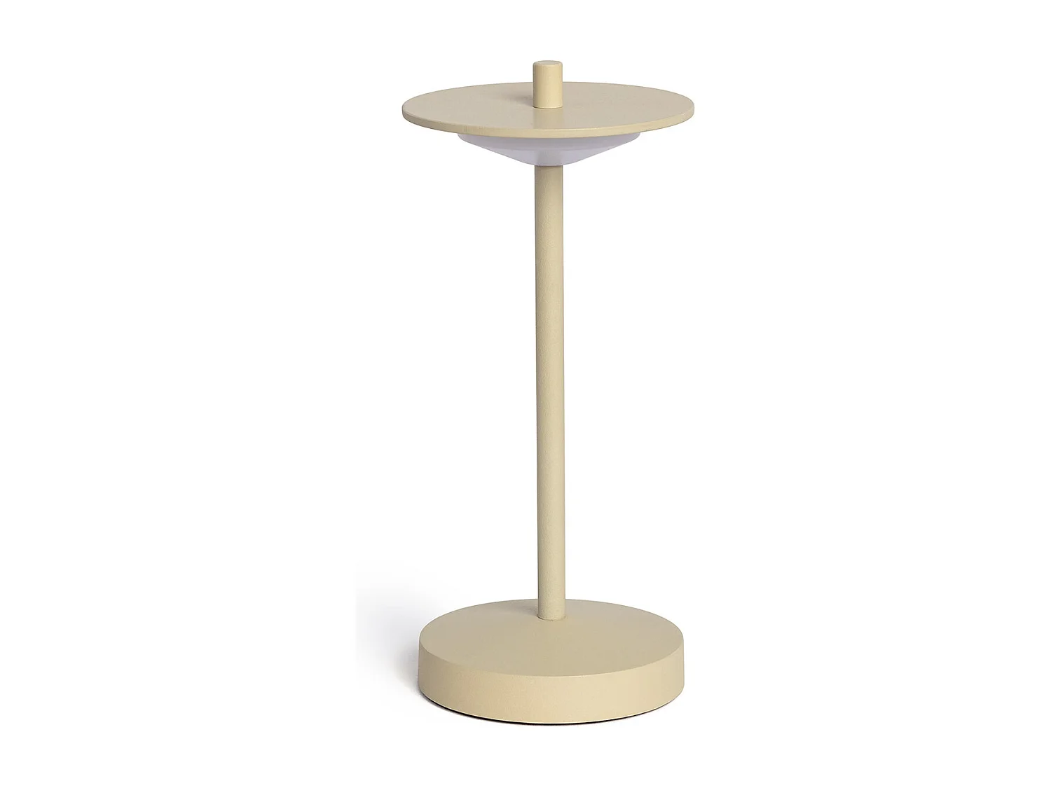 Lampada da Tavolo LED Portatile per Esterni Metallo con Batteria USB Ricaricabile Estepona Beige