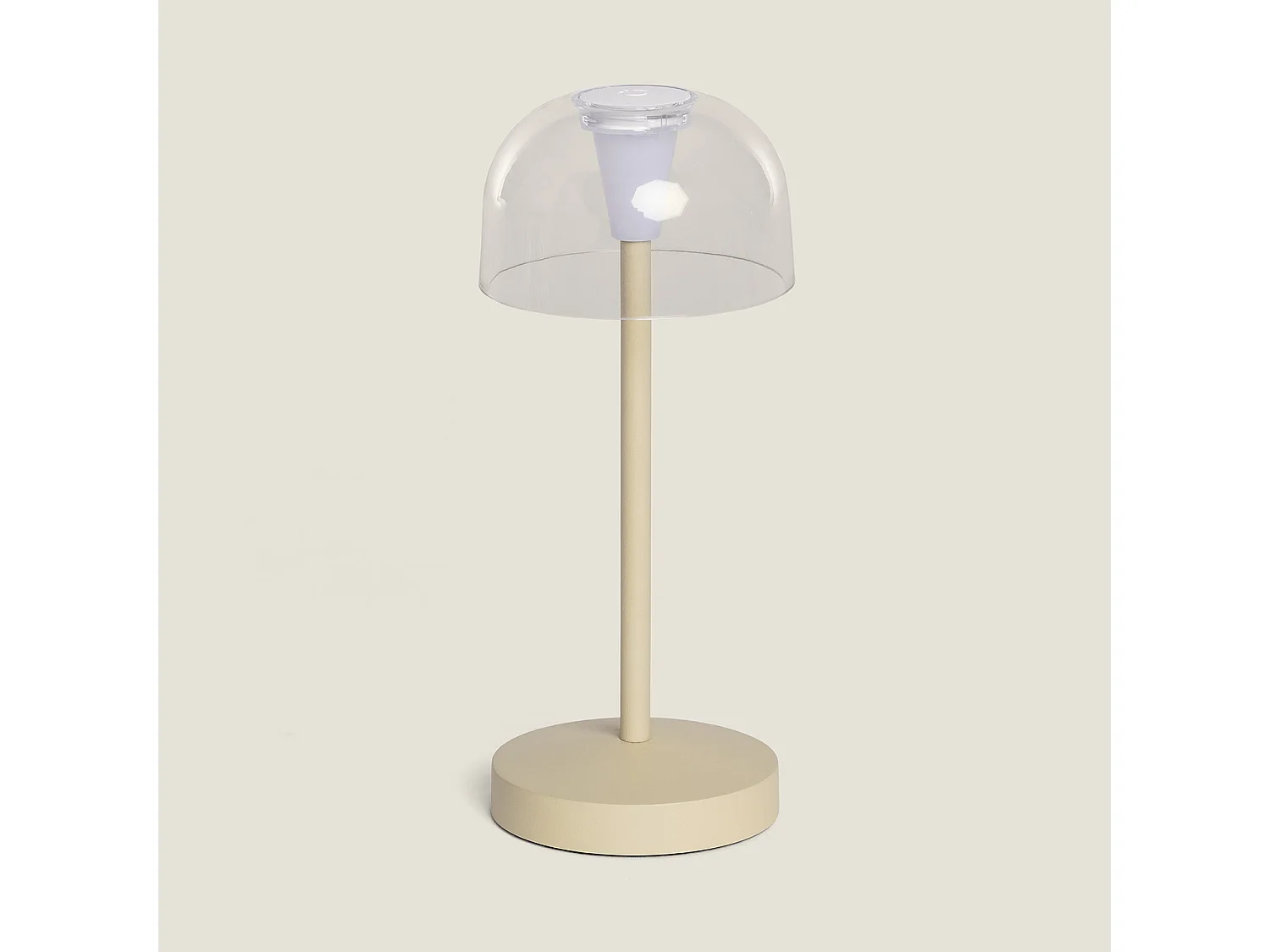 Lampe à Poser LED Portable pour Extérieur Métal avec Batterie Rechargeable Lendora Beige