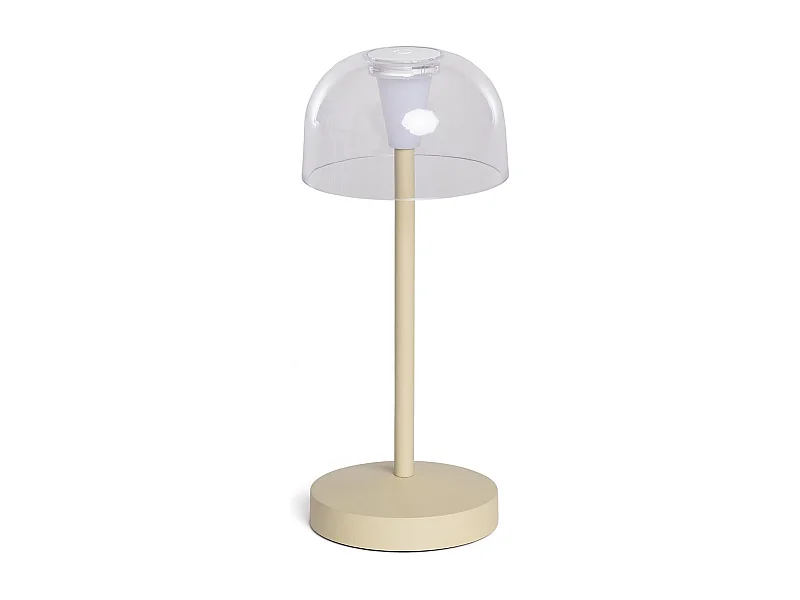 Lámpara de Mesa LED Portátil para Exterior Metal con Batería Recargable Lendora Beige
