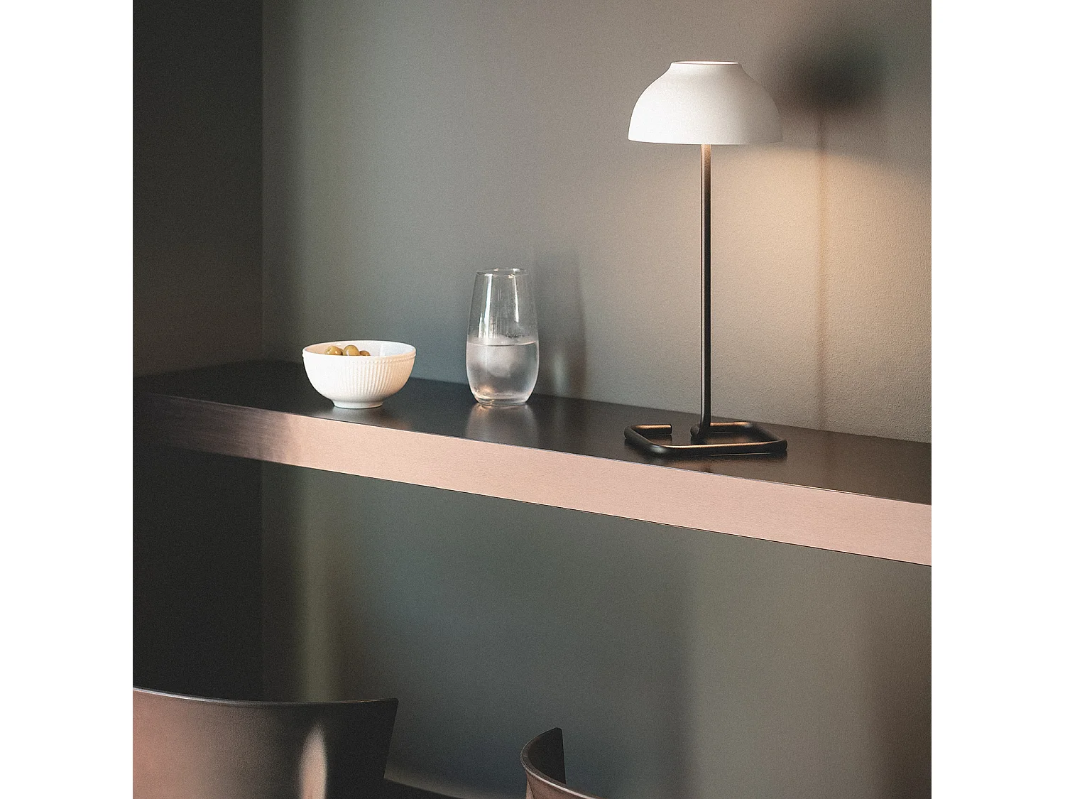 Lampe à Poser LED 3W Portable pour Extérieur avec Batterie USB Rechargable Carlo Blanc / Noir