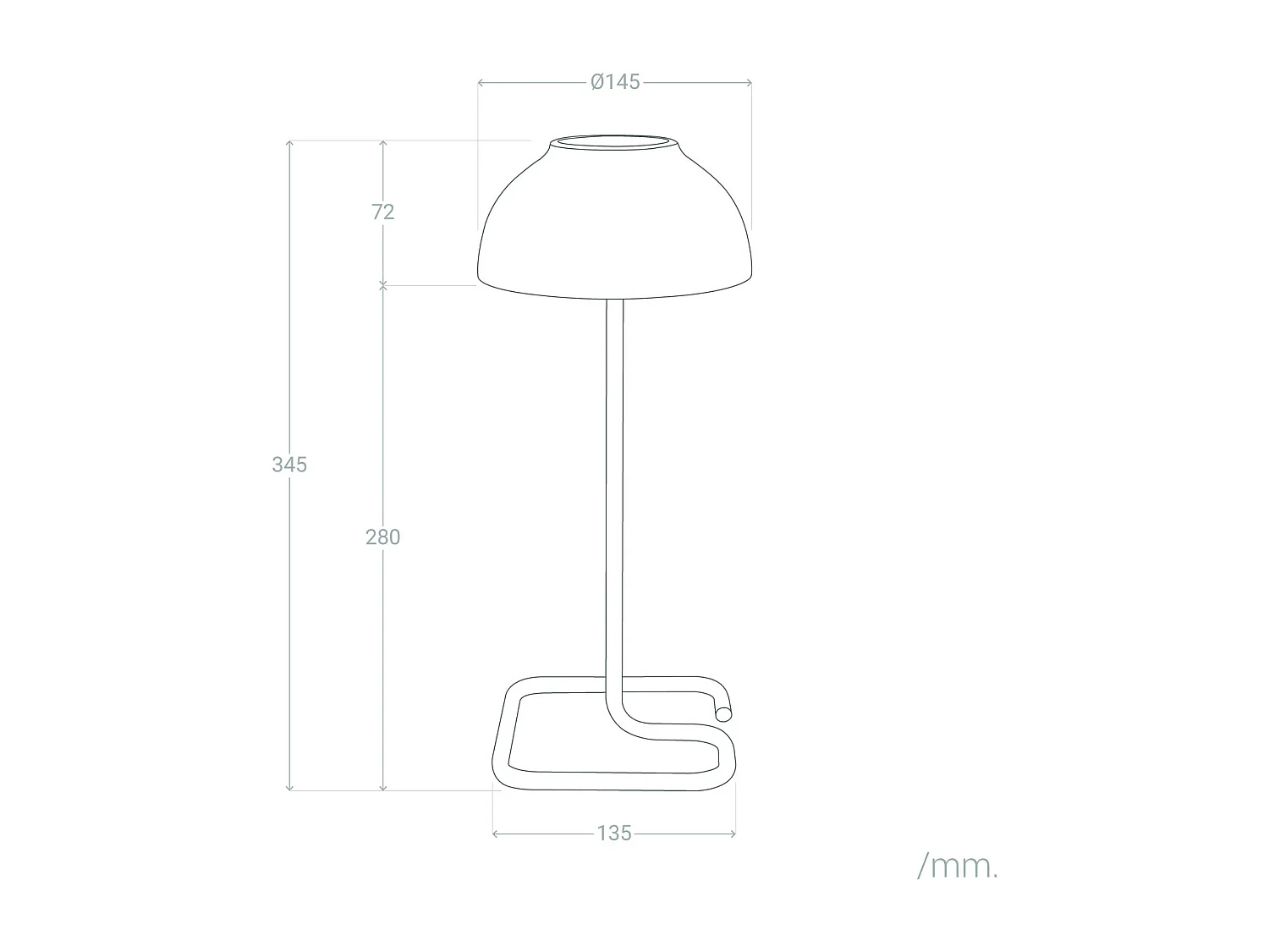 Lampe à Poser LED 3W Portable pour Extérieur avec Batterie USB Rechargable Carlo Blanc / Noir