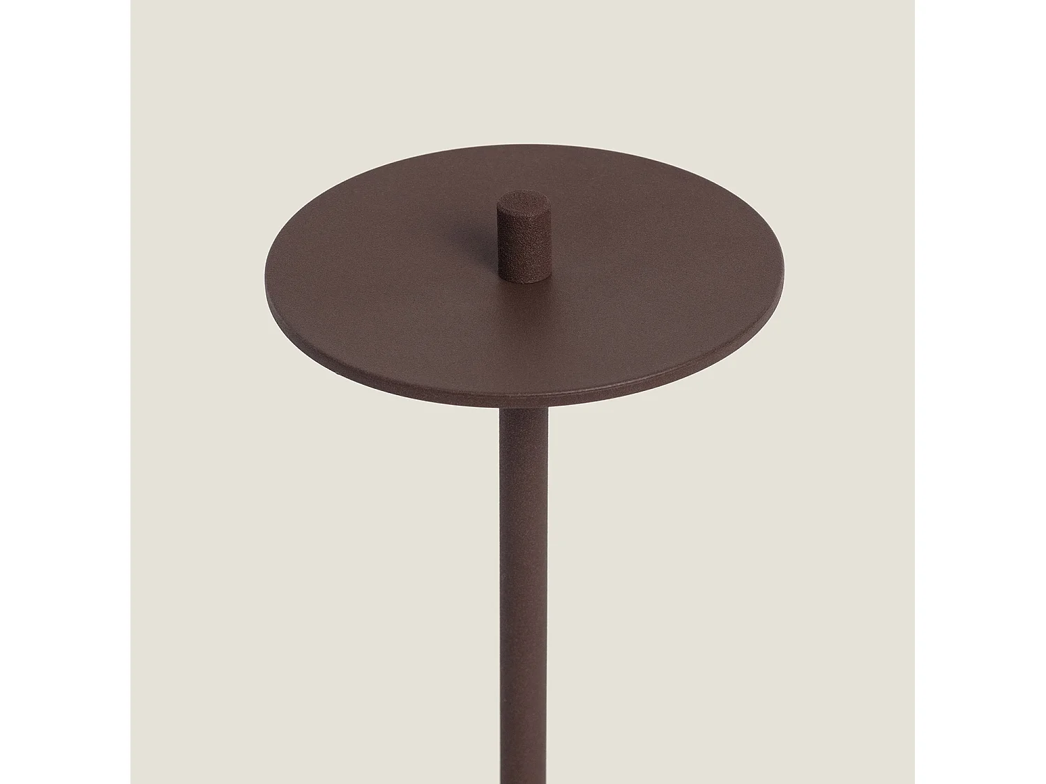 Lámpara de Mesa LED Portátil para Exterior Metal con Batería Recargable Estepona Marrón