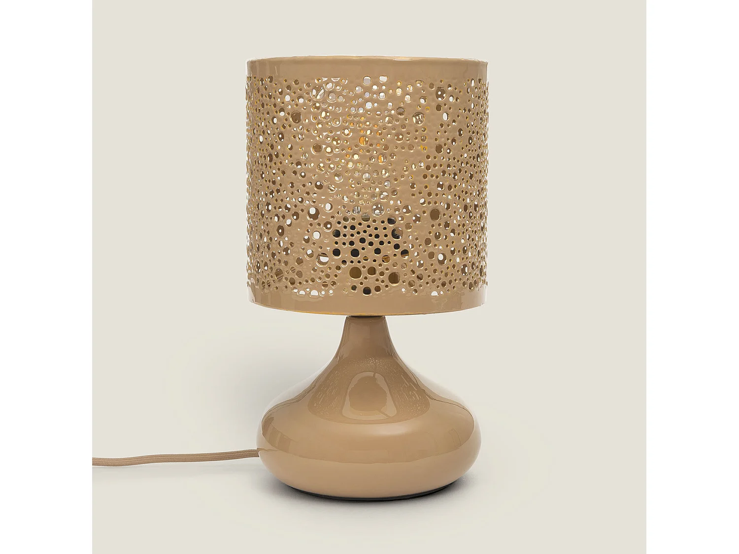 Lámpara de Mesa Metal Harish Beige