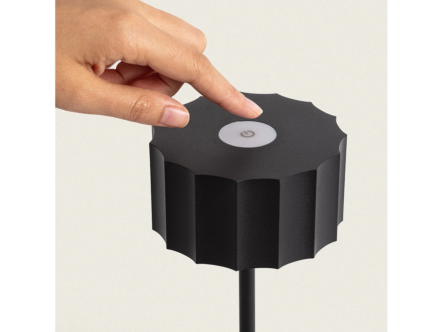 Lámpara de Mesa LED Portátil para Exterior con Batería USB Recargable Cesc Negro