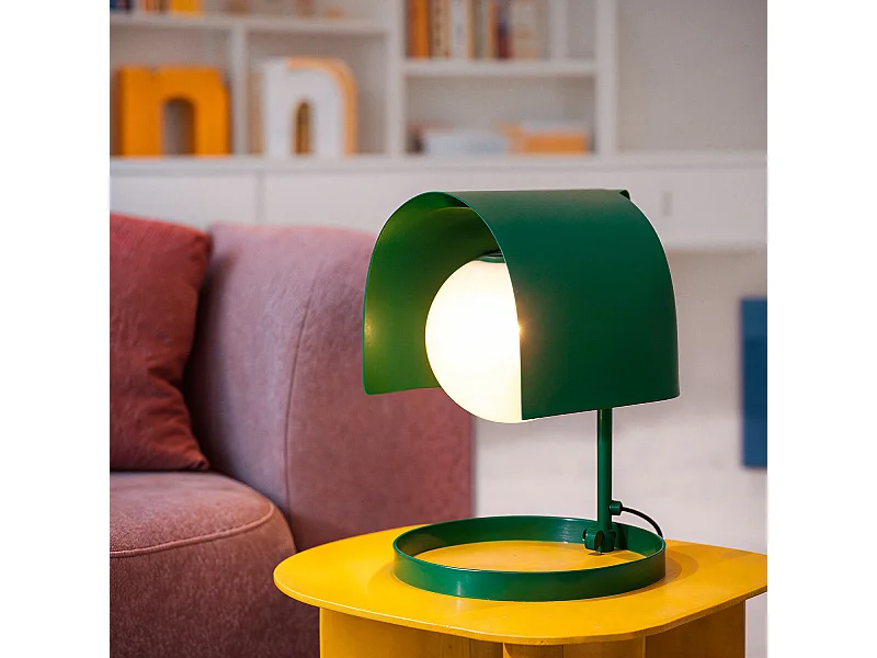 Lámpara de Mesa Metal Heswall Verde