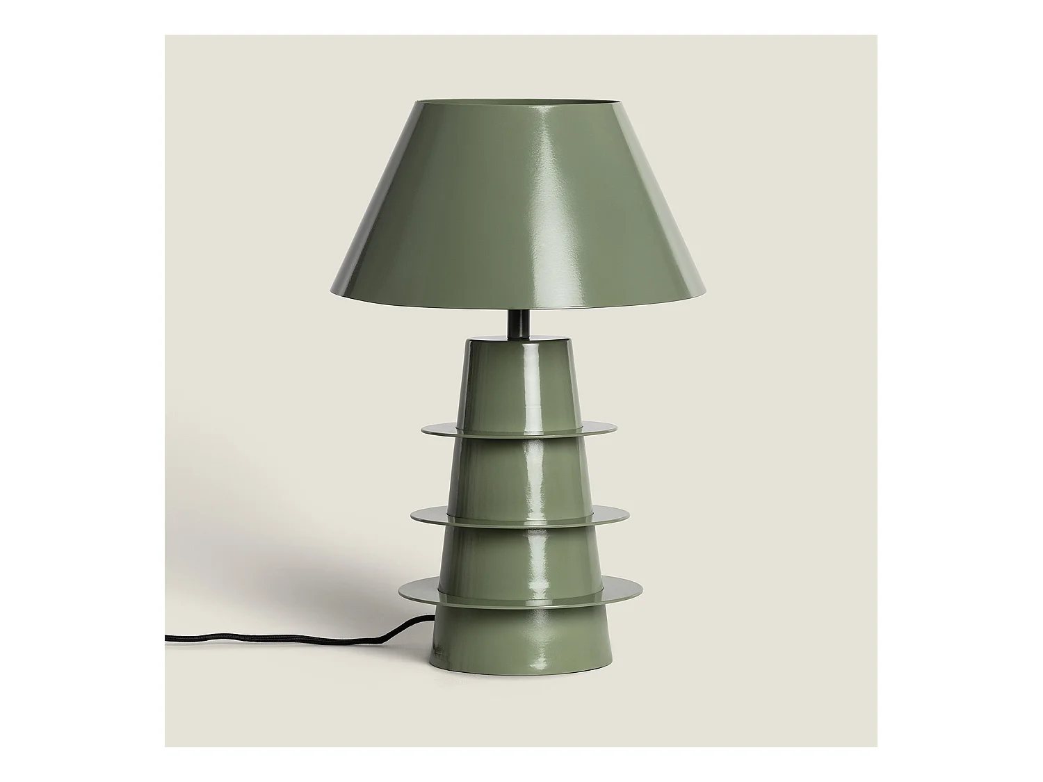 Lampe à Poser Métal Kadrina Vert kaki