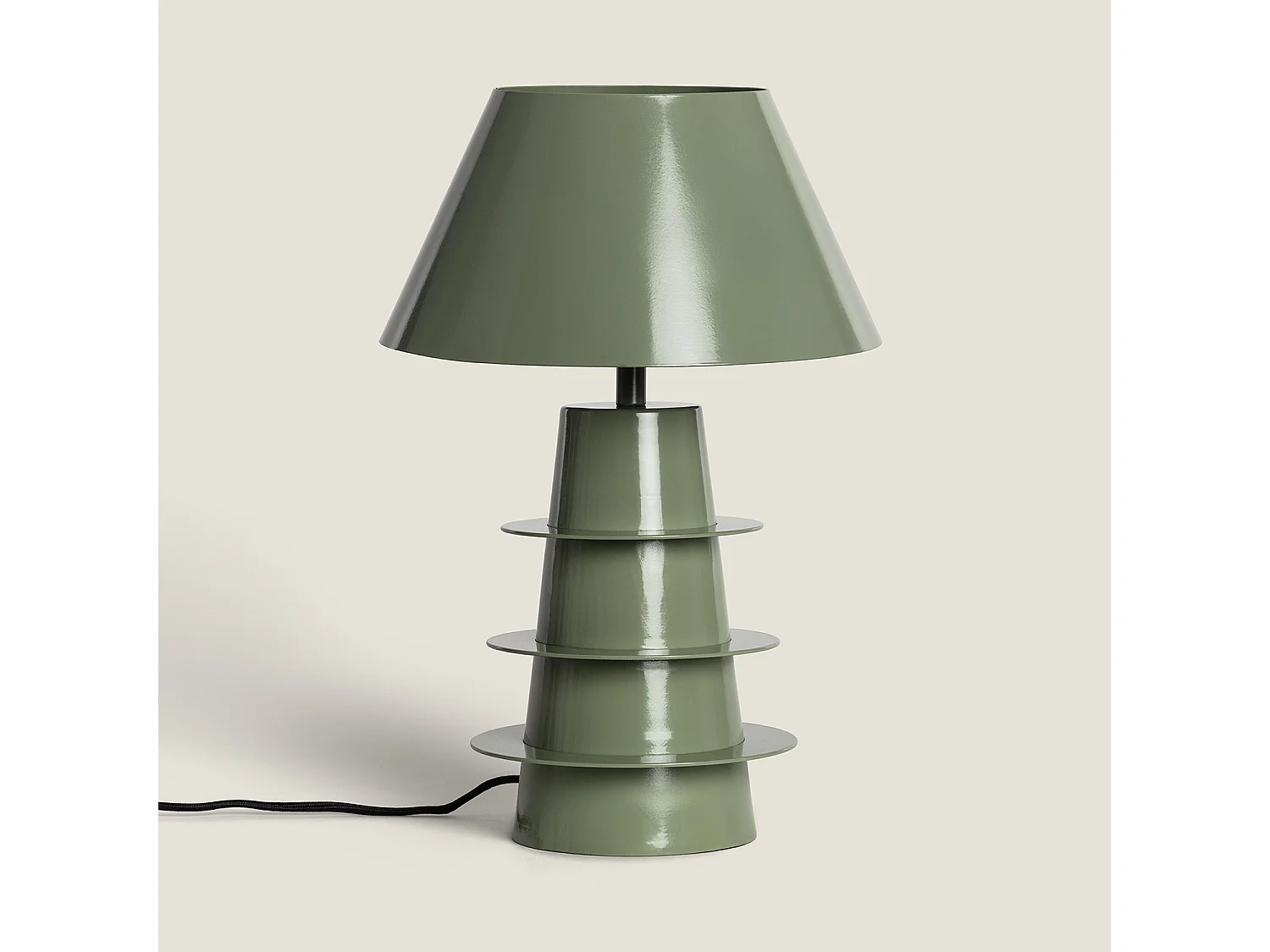Lampe à Poser Métal Kadrina Vert kaki