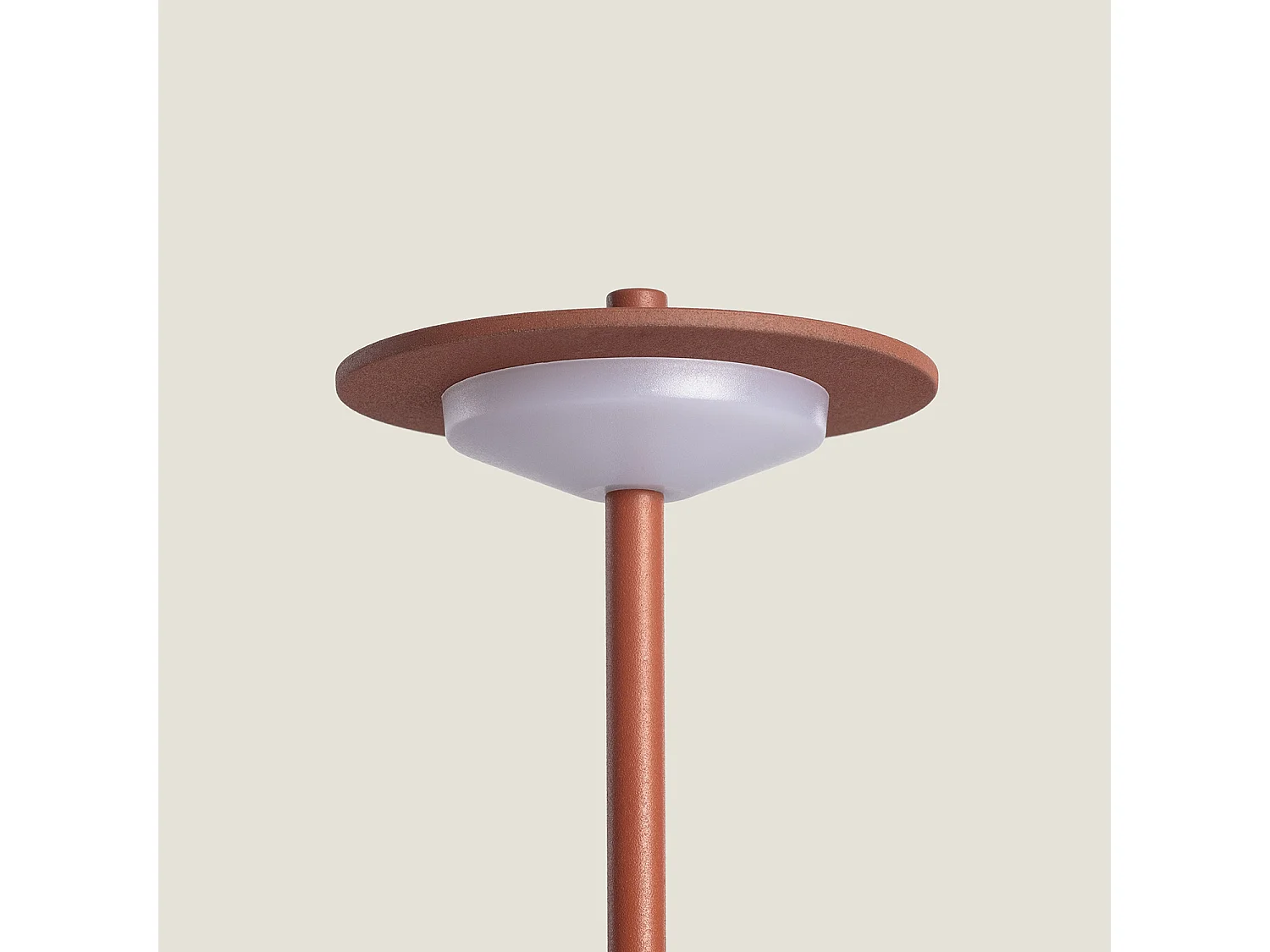 Lampada da Tavolo LED Portatile per Esterni Metallo con Batteria USB Ricaricabile Estepona Terracotta