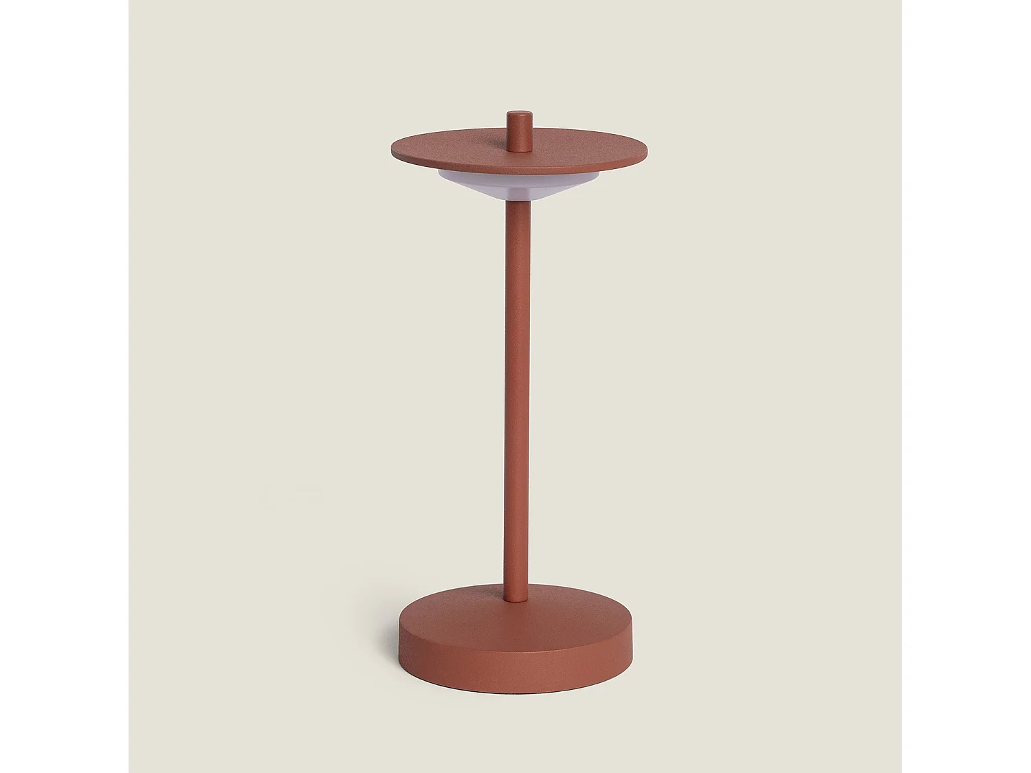 Lampada da Tavolo LED Portatile per Esterni Metallo con Batteria USB Ricaricabile Estepona Terracotta