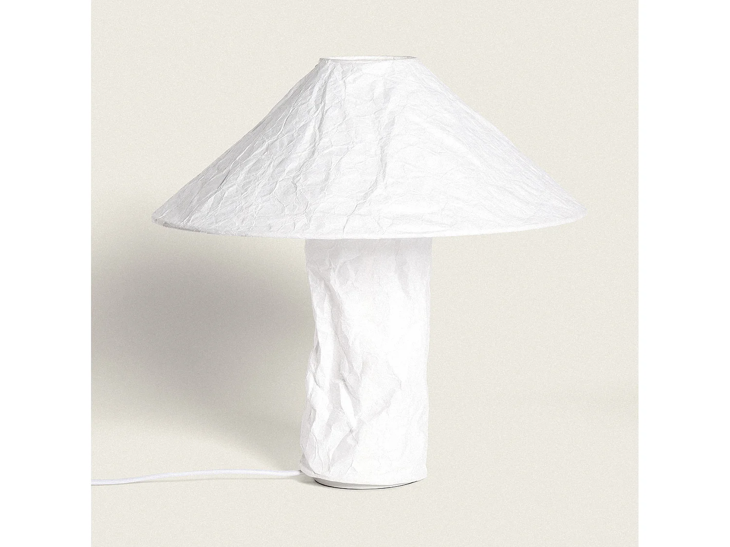 Lampada da Tavolo Carta Tyvek Rapa Bianco