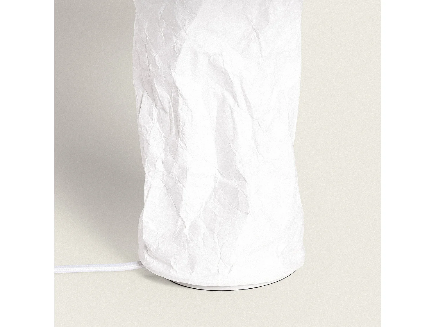 Lampada da Tavolo Carta Tyvek Rapa Bianco