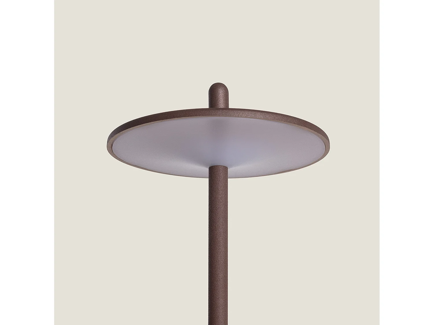 Lámpara de Mesa LED Portátil para Exterior Metal con Batería Recargable Milevani Marrón