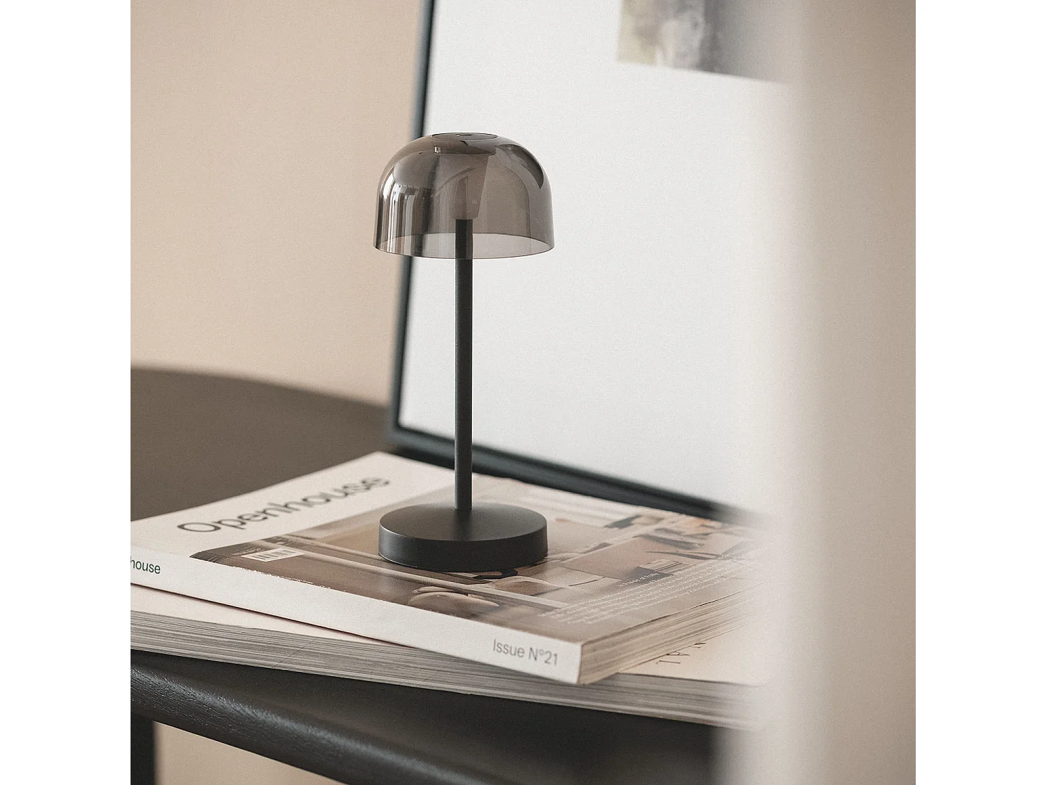 Lampe à Poser LED Portable Extérieur Métal avec Batterie Rechargeable Lendora Noir