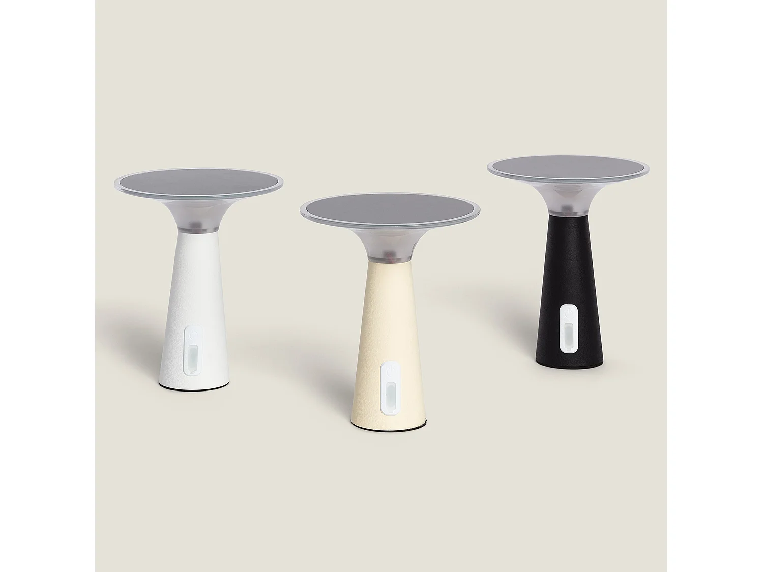 Lampada da Tavolo Solare Esterno LED 3W Portatile con Batteria USB Ricaricabilea Soucha Bianco