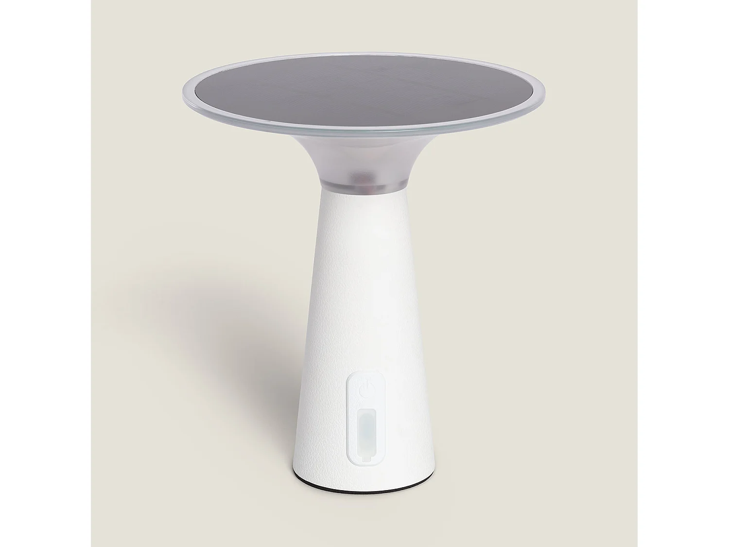 Lámpara de Mesa Solar Exterior LED Portátil con Batería USB Recargable Soucha Blanco
