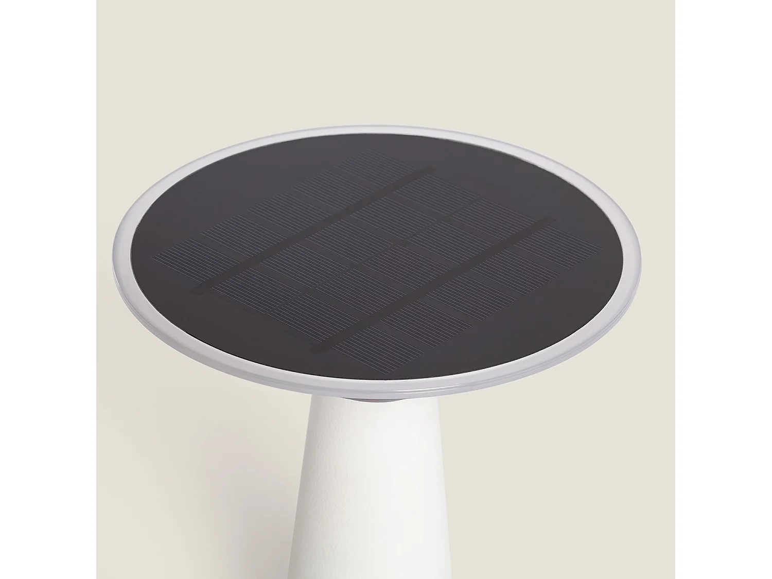 Lámpara de Mesa Solar Exterior LED Portátil con Batería USB Recargable Soucha Blanco