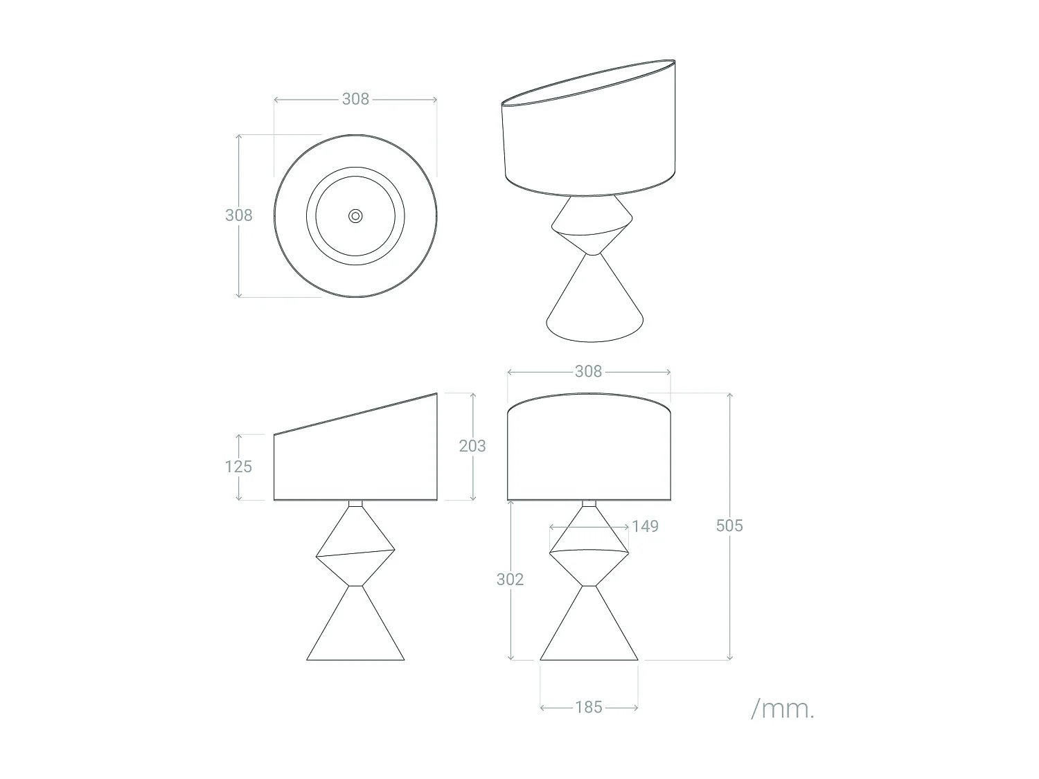 Lampe à Poser Métal Ryhall Noir