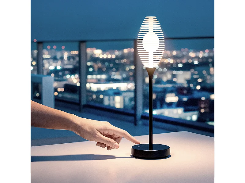 Lampe à Poser LED 3W Portable avec Batterie USB Rechargeable Dukuza Noir