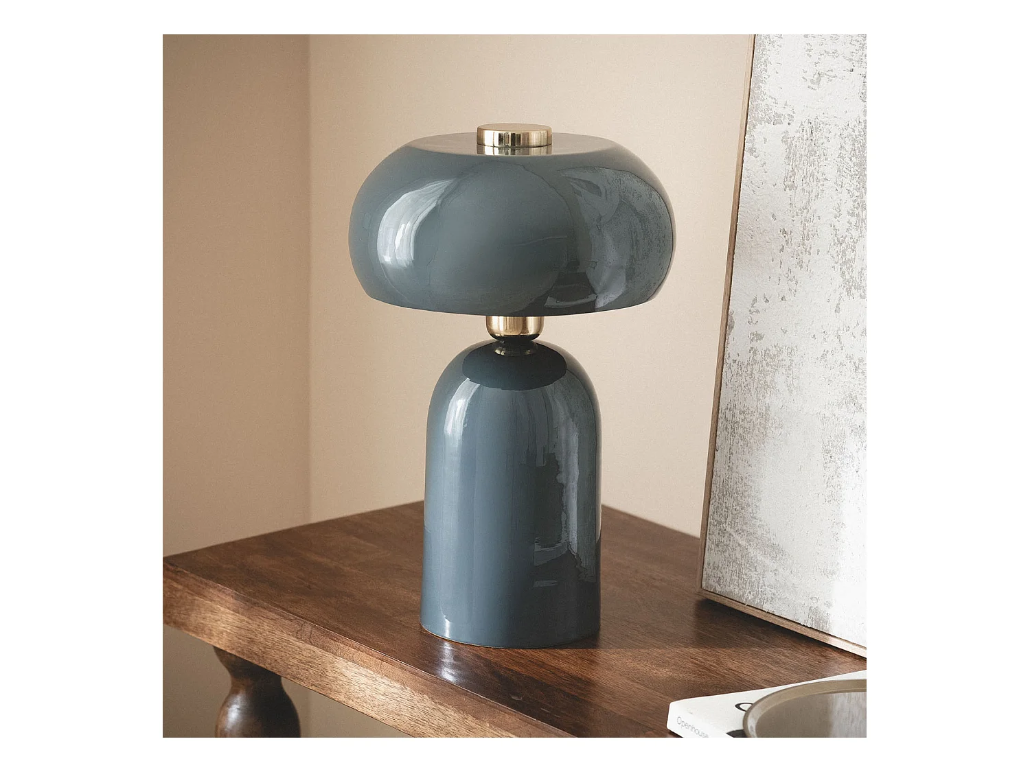 Lámpara de Mesa Metal Tulim Dhanuk Azul