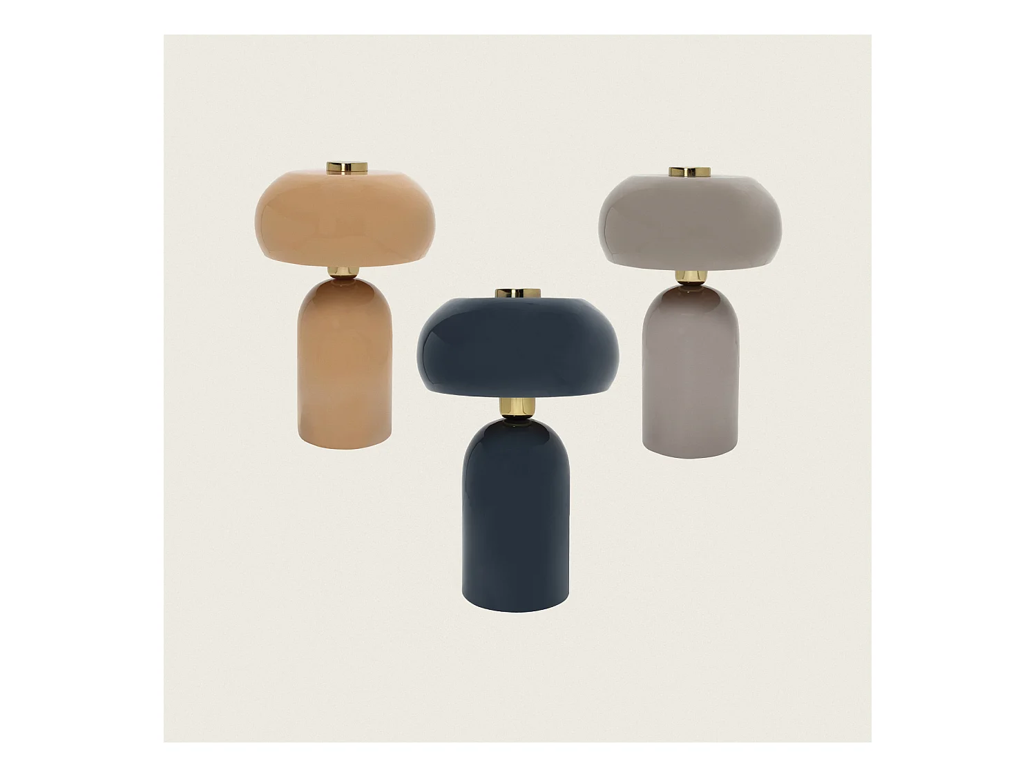 Lampe à Poser Métal Dhanuk Bleu