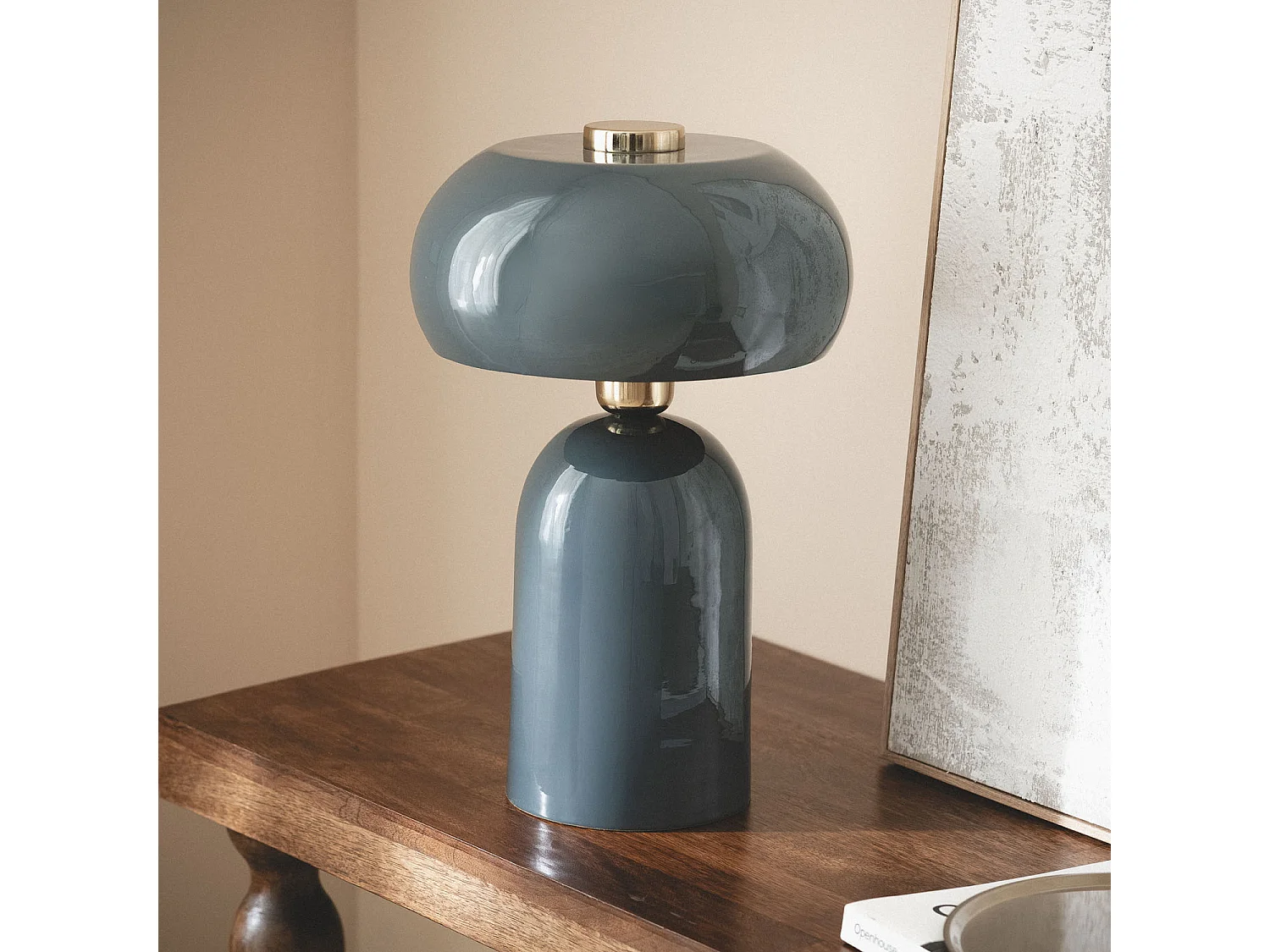 Lampe à Poser Métal Dhanuk Bleu