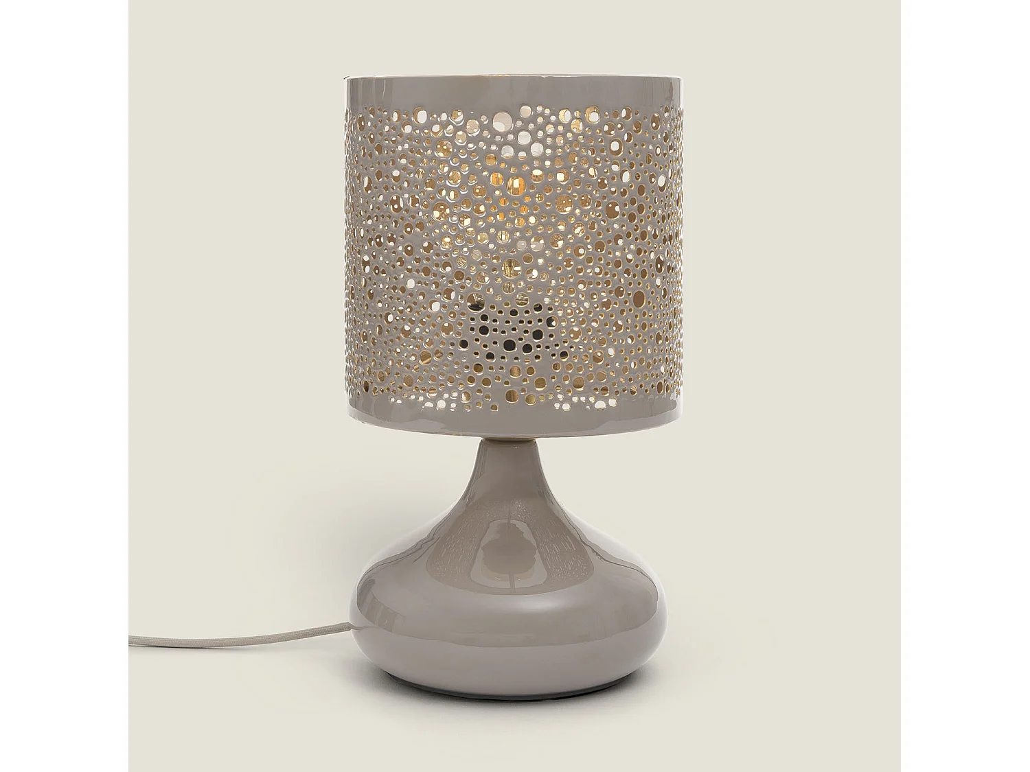 Lampe à Poser Métal Harish Taupe